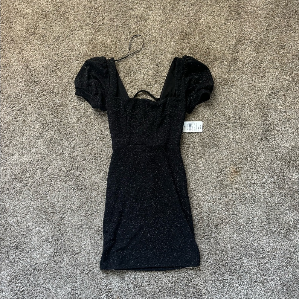 mini black sparkly dress